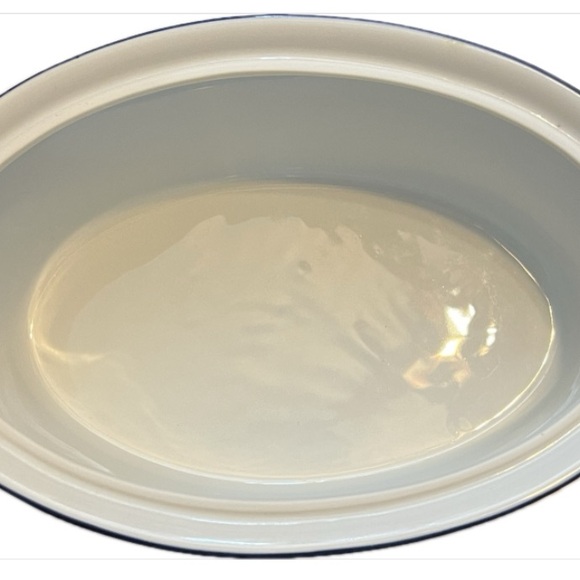 Mitterteich Bavaria Casserole Dish White Trimmed In Blue - Picture 5 of 9